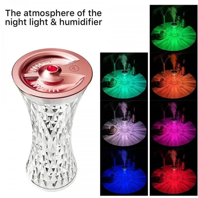 Crystal LED Flame Aroma Diffuser & Humidifier –