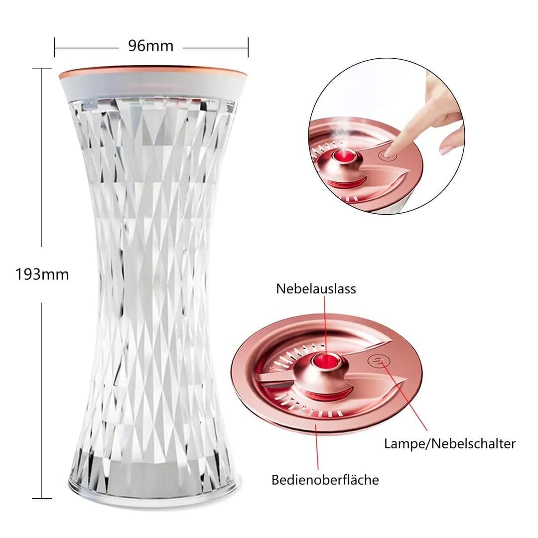 Crystal LED Flame Aroma Diffuser & Humidifier –