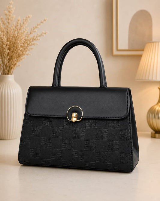 Luxury Embossed Leather Handbag for Women | Premium Top Handle Purse