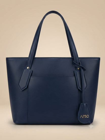 AR30 Premium Faux Leather Everyday Tote Bag with Chic Charm & Dual Handles