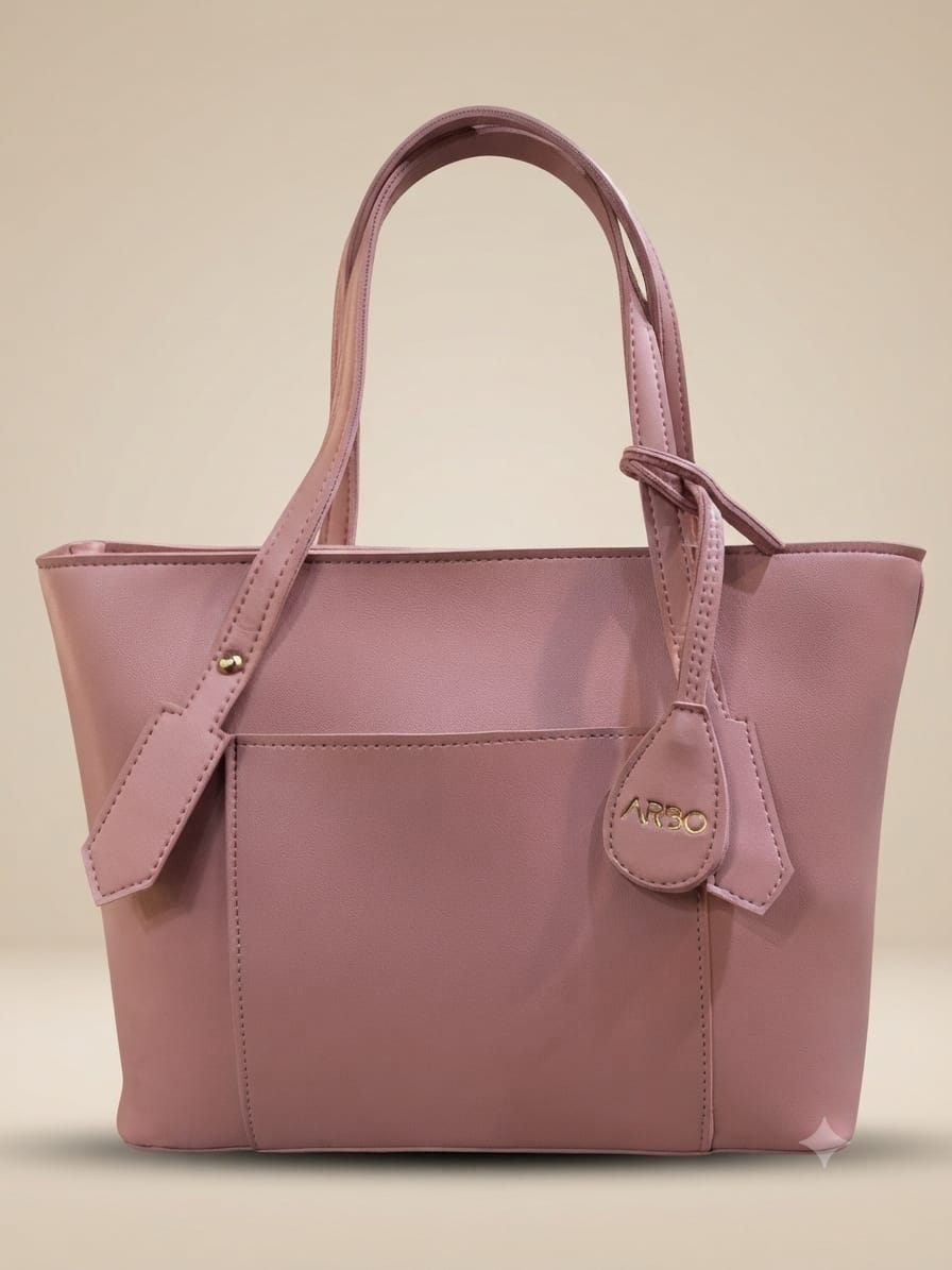 AR30 Premium Faux Leather Everyday Tote Bag with Chic Charm & Dual Handles